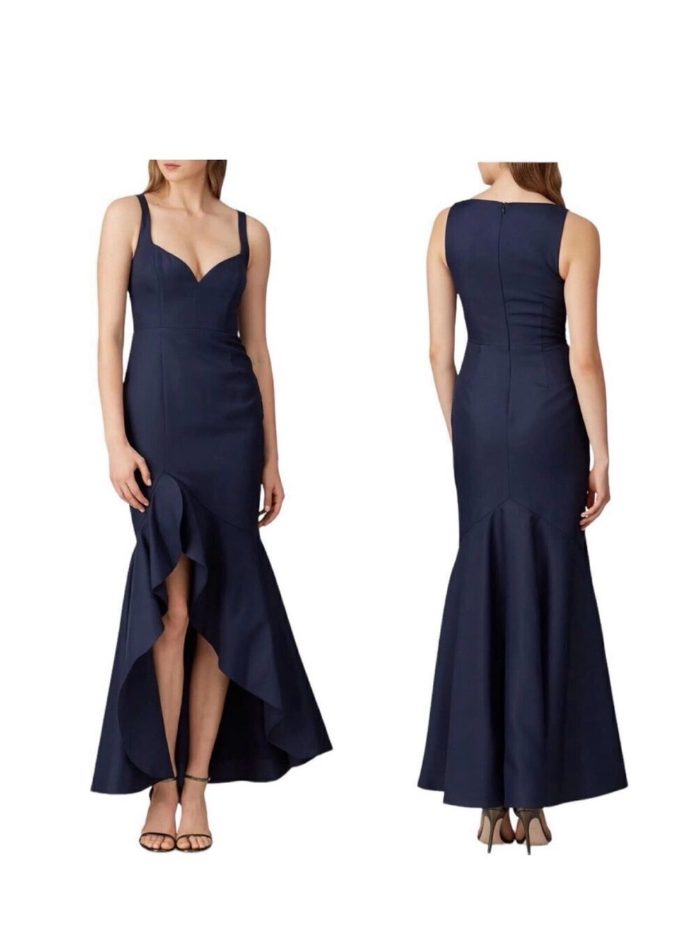 Frame and Partner Bromley Navy Mermaid Dress - Sleeveless Evening Gown